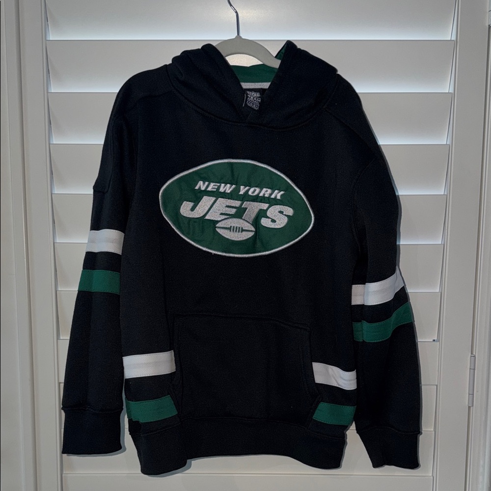 NFL New York Jets Black and Green Boys Sweater 14/16